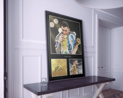 Lionel Messi, signierte Unterschrift, 22/23, Inter Miami, Argentinien, Digitaldruck, Poster, Wand-Kunst-Dekor, Geburtstagsgeschenk, Ausdrucke, ikonische Kunst