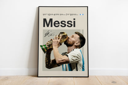 Set aus drei Bildern, Mbappé, Messi, Ronaldo, signierte Unterschrift, 22/23 PSG, Digitaldruck, Poster, Wand-Kunst-Dekor, Geburtstagsgeschenk, Ausdrucke