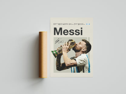 Set aus drei Bildern, Mbappé, Messi, Ronaldo, signierte Unterschrift, 22/23 PSG, Digitaldruck, Poster, Wand-Kunst-Dekor, Geburtstagsgeschenk, Ausdrucke