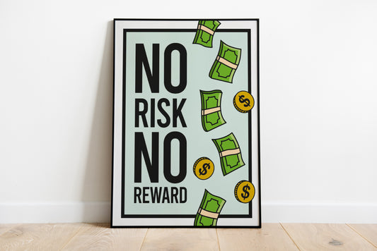 Monopoly "No Risk No Reward" Poster Print