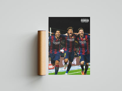 Messi, Neymar, Suarez "MSN" Poster Print