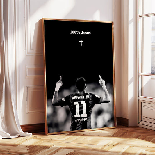 Neymar "100% Jesus" Poster