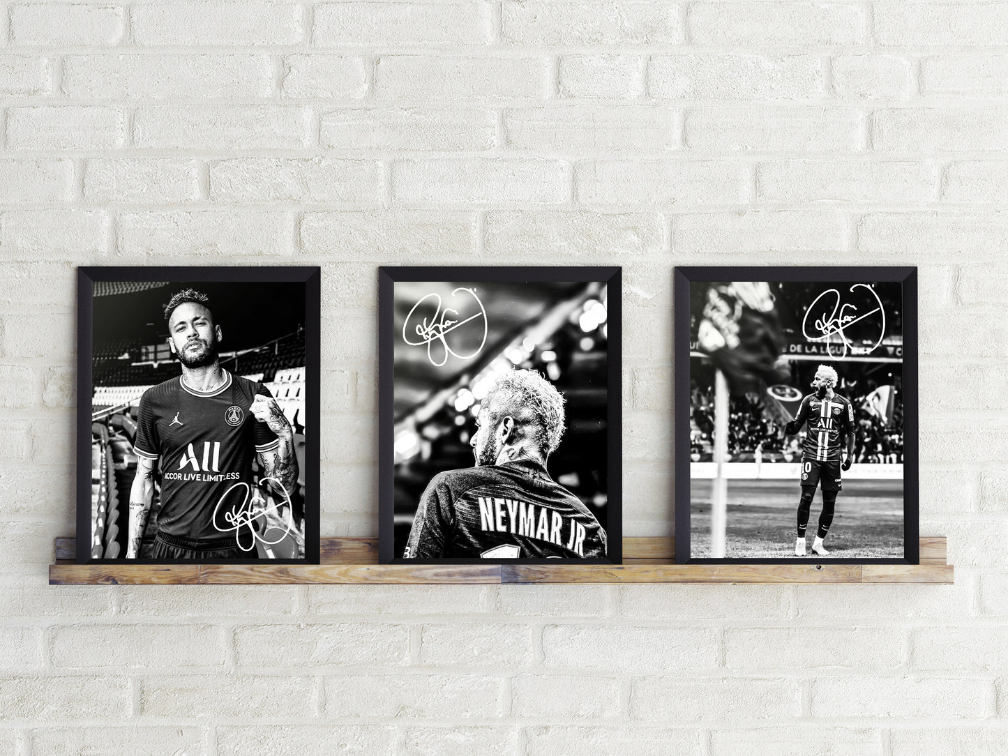 Neymar Jr Set Of 3 Poster Prints