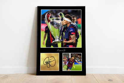 Neymar, signierte Unterschrift, 22/23, Barcelona, ​​Brasilien, PSG, Digitaldruck, Poster, Wand-Kunst-Dekor, Geburtstagsgeschenk, Ausdrucke, ikonische Kunst