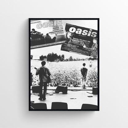 Oasis Knebworth 1996 Poster Print