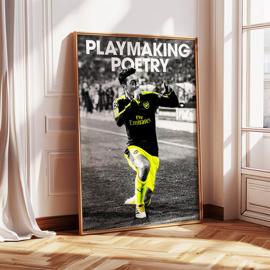 Mesut Ozil "Playmaking Poetry" Poster