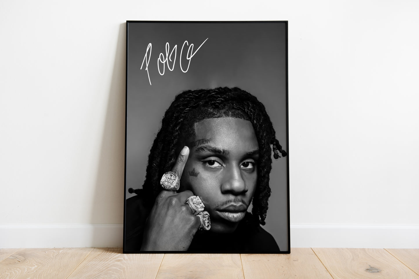 Polo G, signierte Signatur, Hip Hop, Rap, Digitaldruck, Poster, Wand-Kunst-Dekor, Geburtstagsgeschenk, Ausdrucke