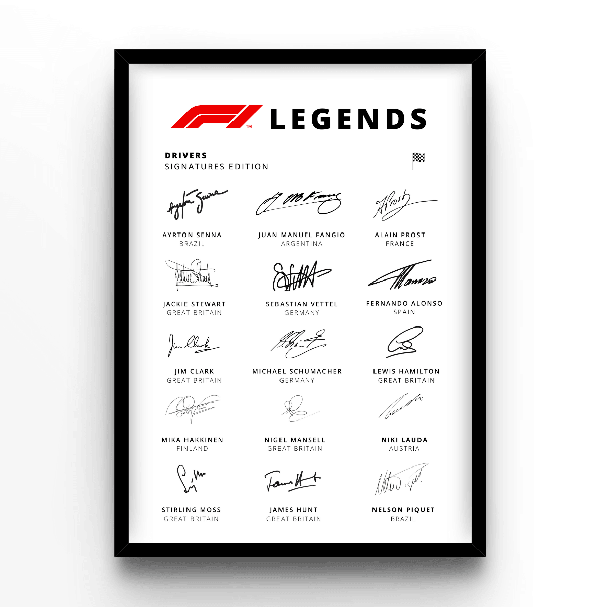 F1 Legends Poster Print