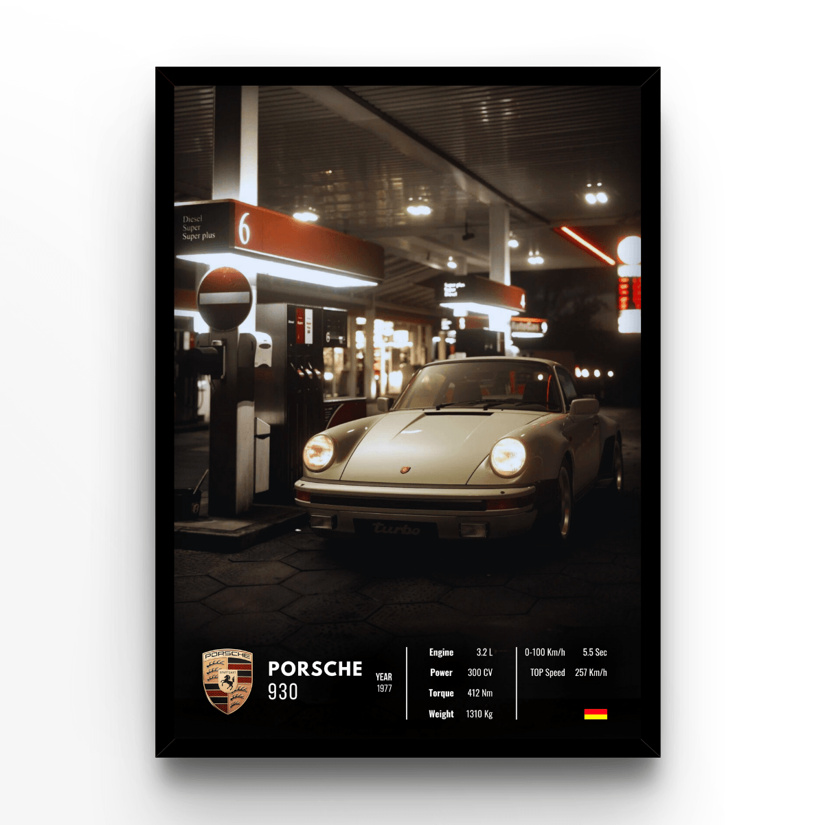 Porsche 930 Collector Poster Print