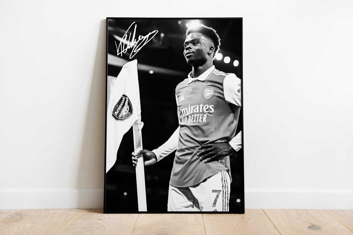 Set mit 3 Bildern, Bukayo Saka, signierte Unterschrift, 22/23 Arsenal, England, Digitaldruck, Poster, Wand-Kunst-Dekor, Geburtstagsgeschenk, Ausdrucke