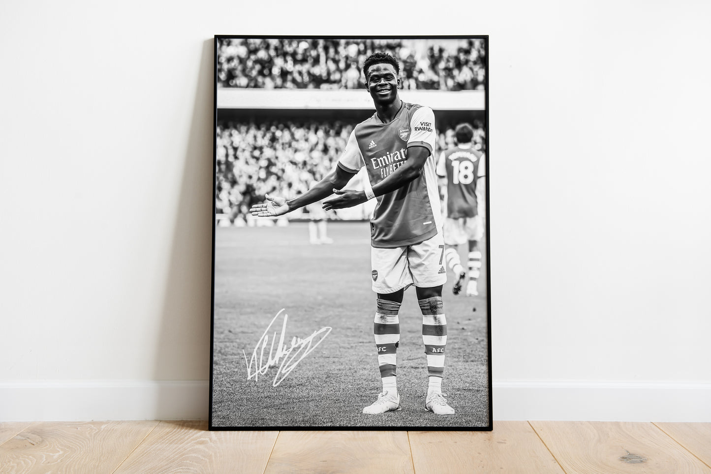 Set mit 3 Bildern, Bukayo Saka, signierte Unterschrift, 22/23 Arsenal, England, Digitaldruck, Poster, Wand-Kunst-Dekor, Geburtstagsgeschenk, Ausdrucke