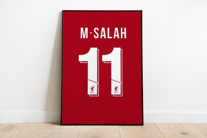 Mohamed Salah Liverpool Shirt Poster Print