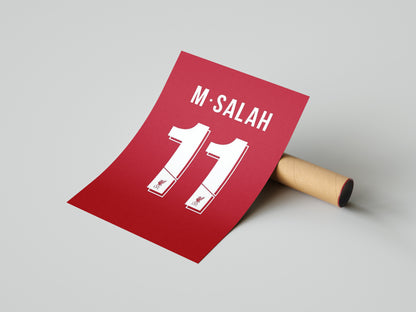 Mohamed Salah Liverpool Shirt Poster Print