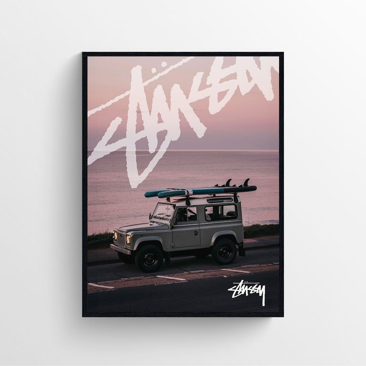 Stussy Surfing X Landrover Poster Print