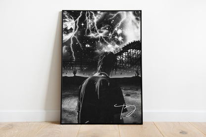 Travis Scott, 2er-Set Poster, signierte Signatur, Hip Hop, Digitaldruck, Poster, Wand-Kunst-Dekor, Geburtstagsgeschenk, Ausdrucke