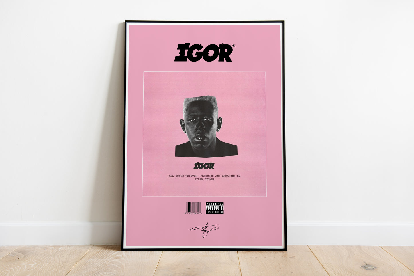 Tyler The Creator Poster, Igor Poster, Albumcover Poster, signierte Signatur, Poster Wandkunst, individuelles Poster, Rap, Digitaldruck