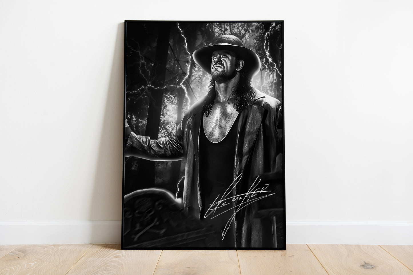 The Undertaker, WWE, signierte Signatur, Digitaldruck, Poster, Wand-Kunst-Dekor, Geburtstagsgeschenk, Ausdrucke