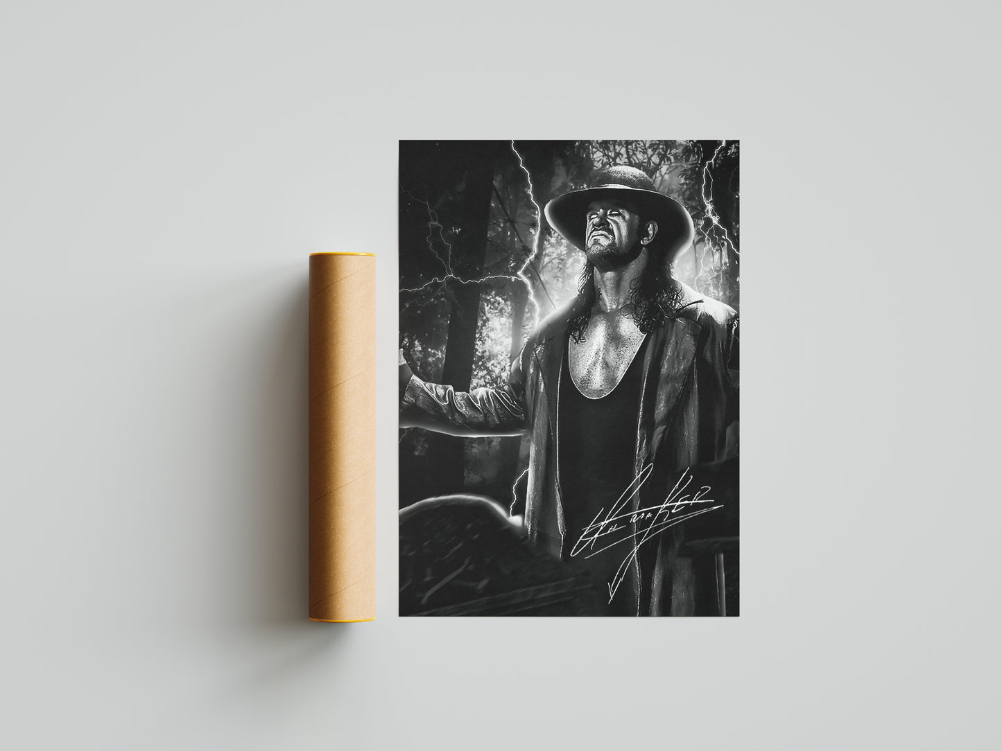 The Undertaker, WWE, signierte Signatur, Digitaldruck, Poster, Wand-Kunst-Dekor, Geburtstagsgeschenk, Ausdrucke