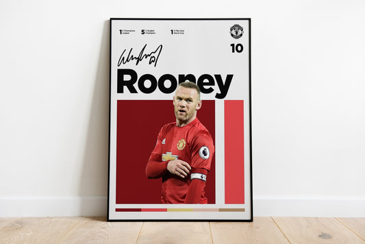 Wayne Rooney Signed Poster Print