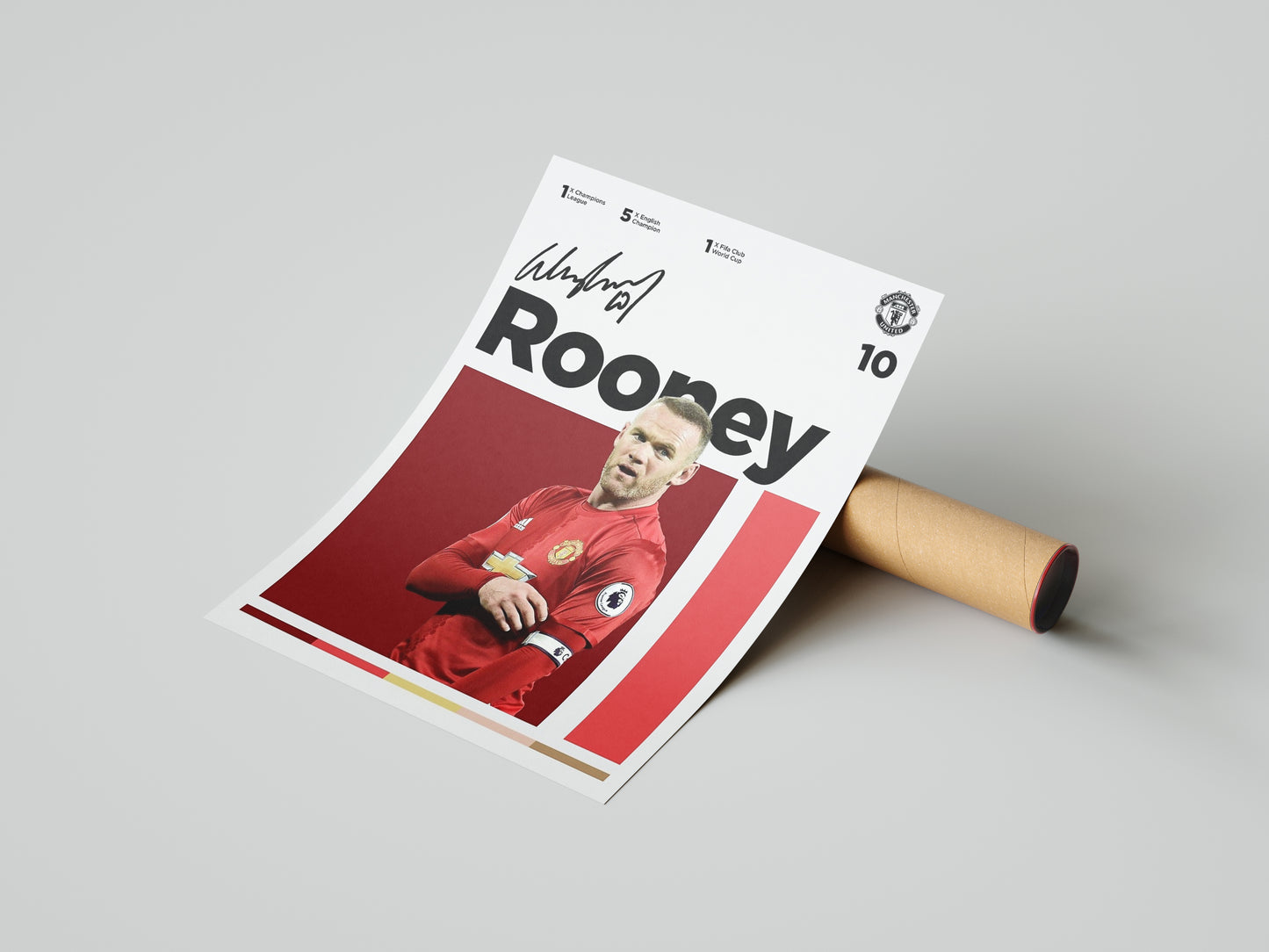 Wayne Rooney Signed Poster Print