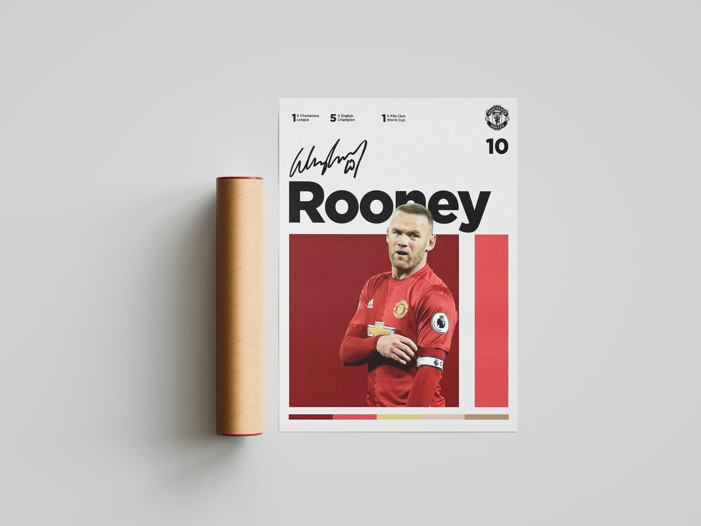 Wayne Rooney Signed Poster Print